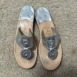 Jack Rogers Silver Sandals